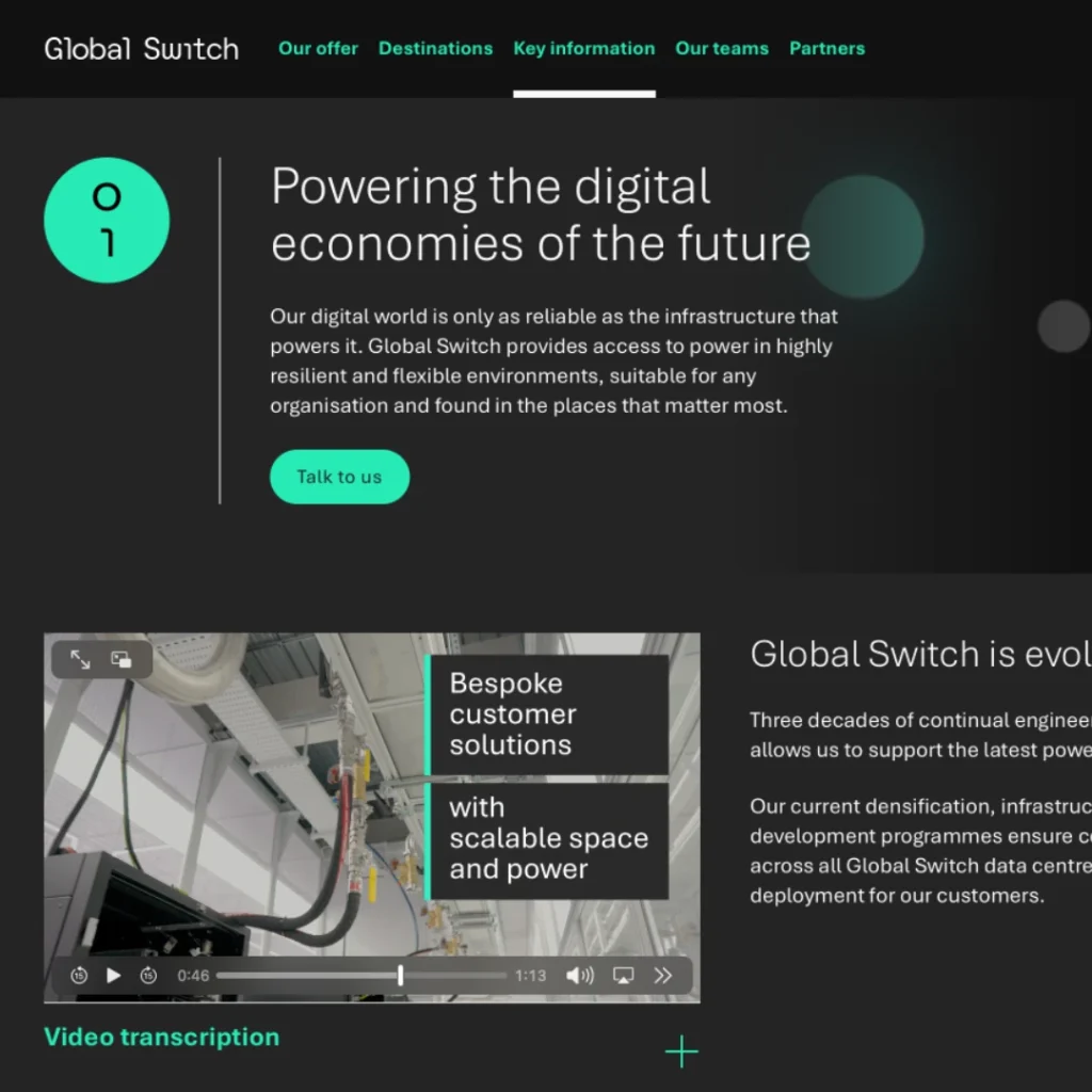Global Switch website